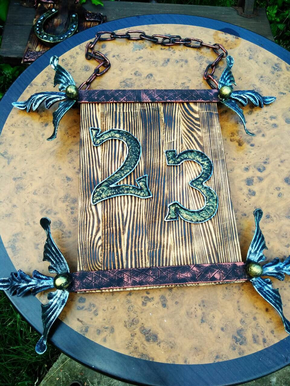 House number, metal art numbers, decorative numbers, metal yard art, front door decal, housewares, wall plaque, outside plaque, number plate