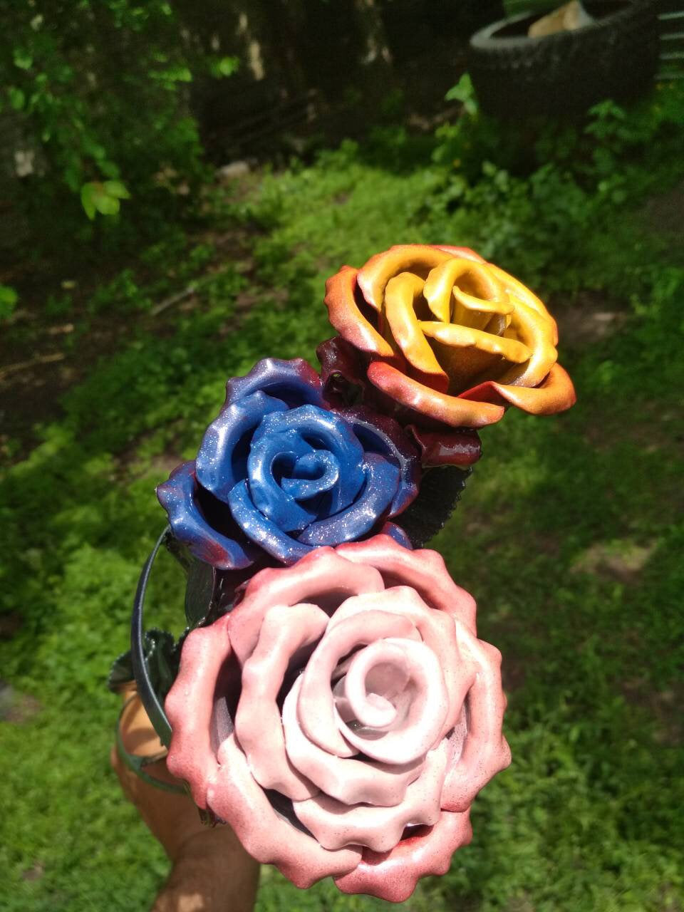 6th anniversary gift, iron anniversary, birthday gift her, iron rose, iron gift for her, wedding gift, gift for mom, iron gifts, viking axe
