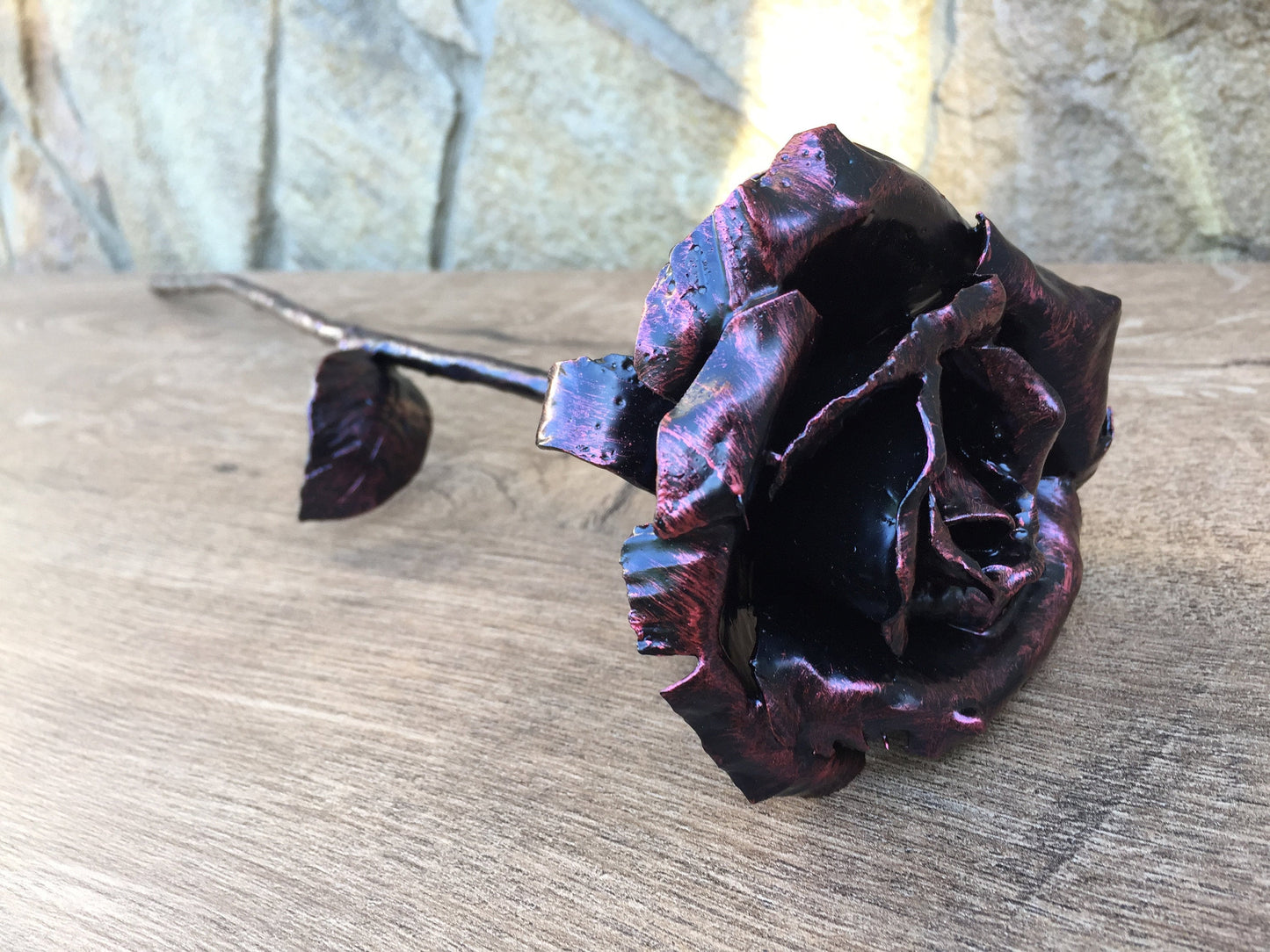 Metal rose, ruby rose, ruby wedding, anniversary gift for parents, 40 Year Anniversary, 40th year of marriage, 40 Year wedding, 40th wedding