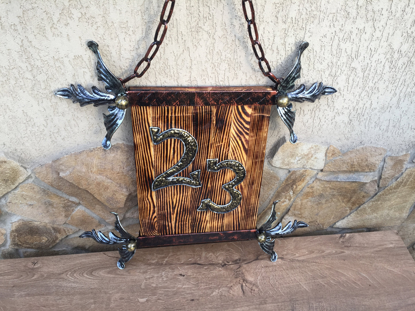 House number, metal art numbers, decorative numbers, metal yard art, front door decal, housewares, wall plaque, outside plaque, number plate