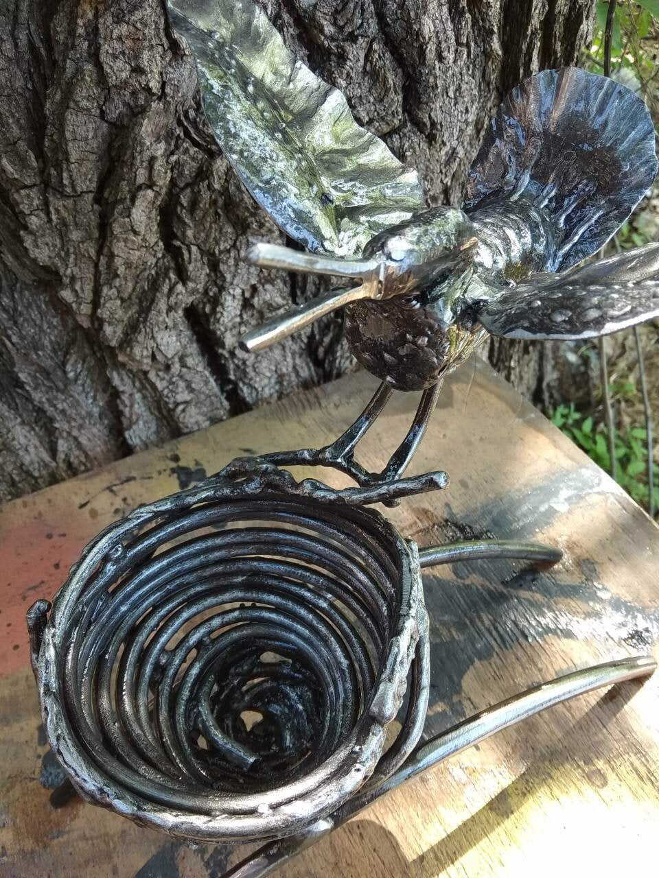 Iron anniversary gift, gift for mom, Christmas gift, gift for wife, jewelry storage, 6th anniversary gift, iron gift, birthday gift, bird