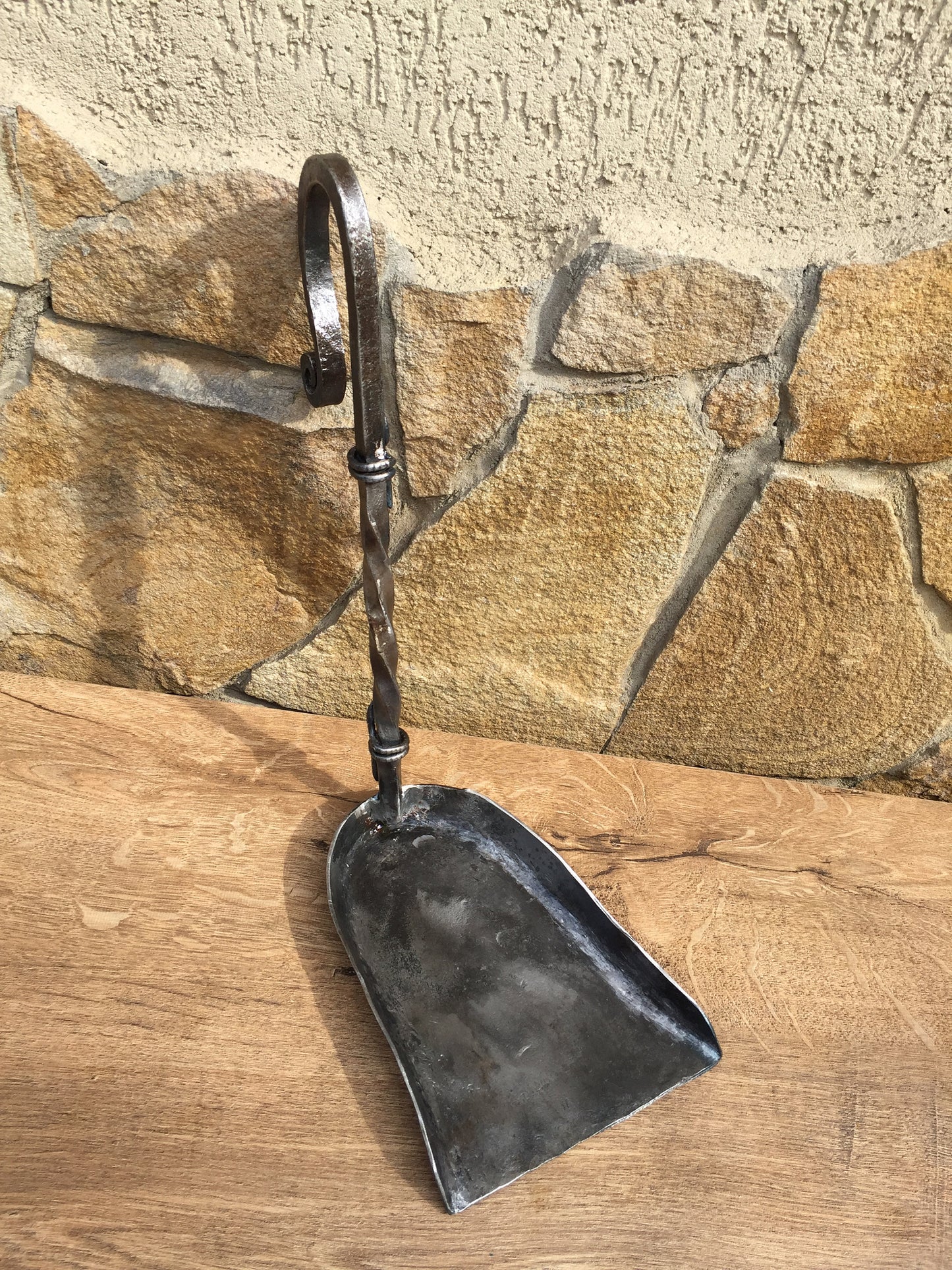 Hand forged fire shovel, fireplace shovel, ash shovel, wrought iron shovel, fireplace tool, fire poker, hand forged shovel, iron gifts,spade