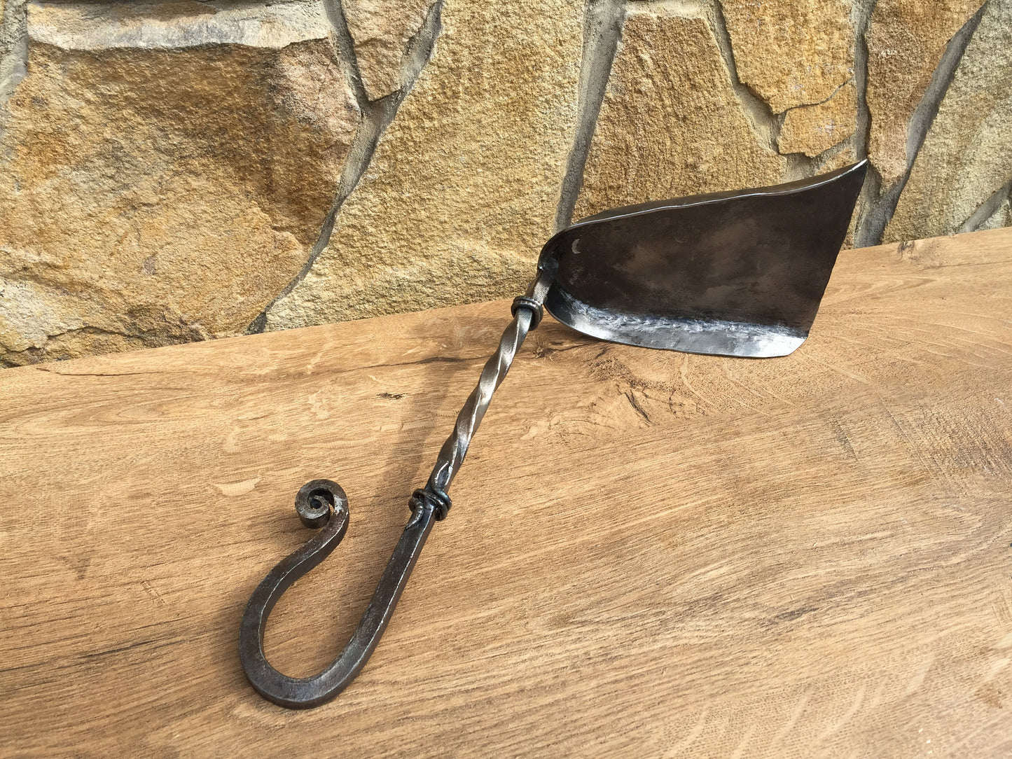 Hand forged fire shovel, fireplace shovel, ash shovel, wrought iron shovel, fireplace tool, fire poker, hand forged shovel, iron gifts,spade