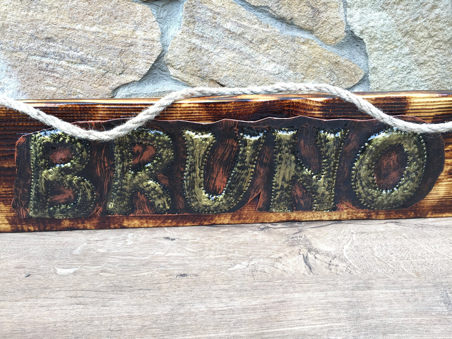 Dog sign, custom dog plaque, dog hanging sign, dog wall decor, fathers day gift, dog leash collar, dog shelf, leash holder, collar holder