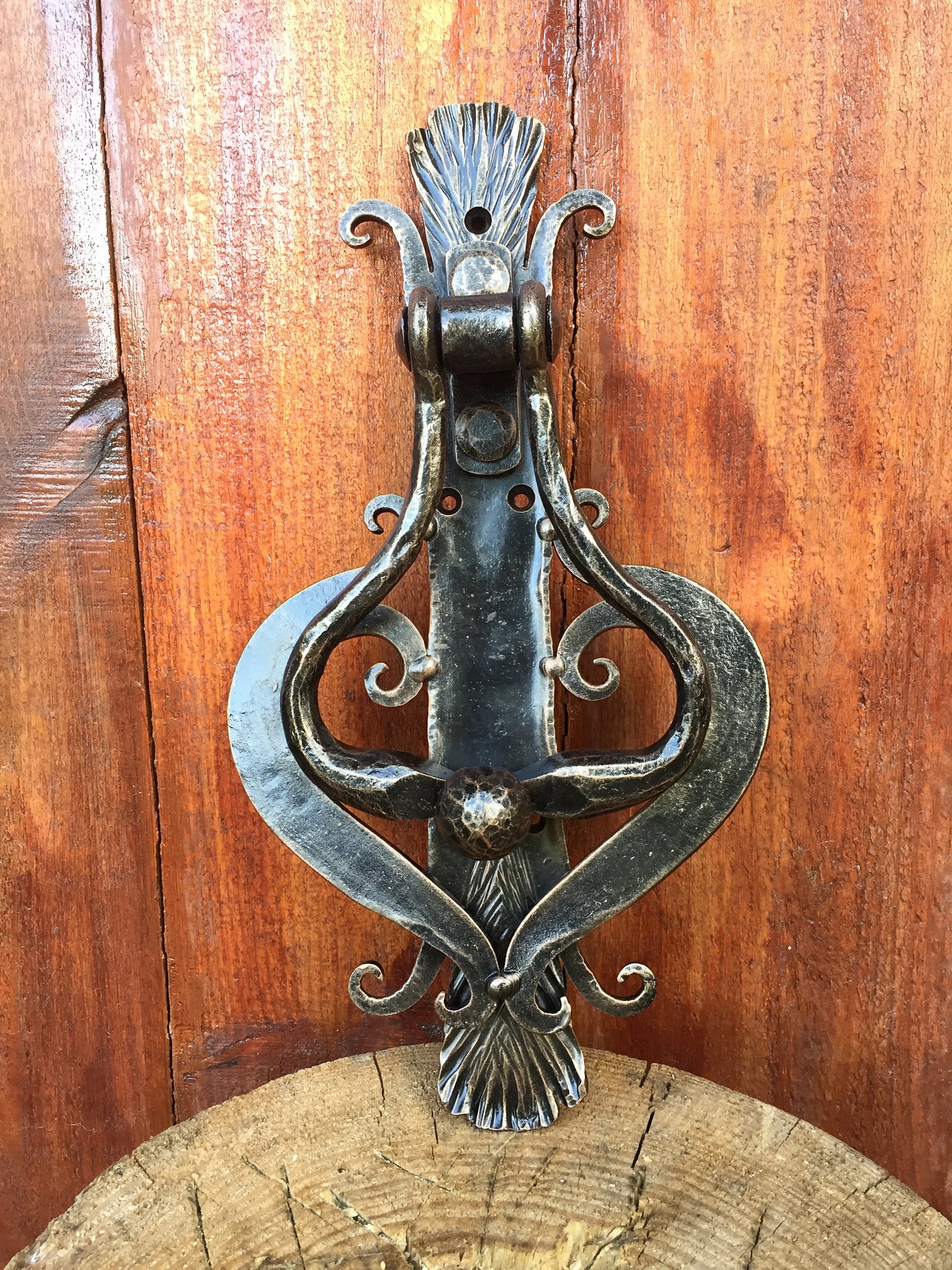 Engraved door knocker, personalized door handle, custom door handle, door puller, pull ring handle, barn door handle, knobs and pulls