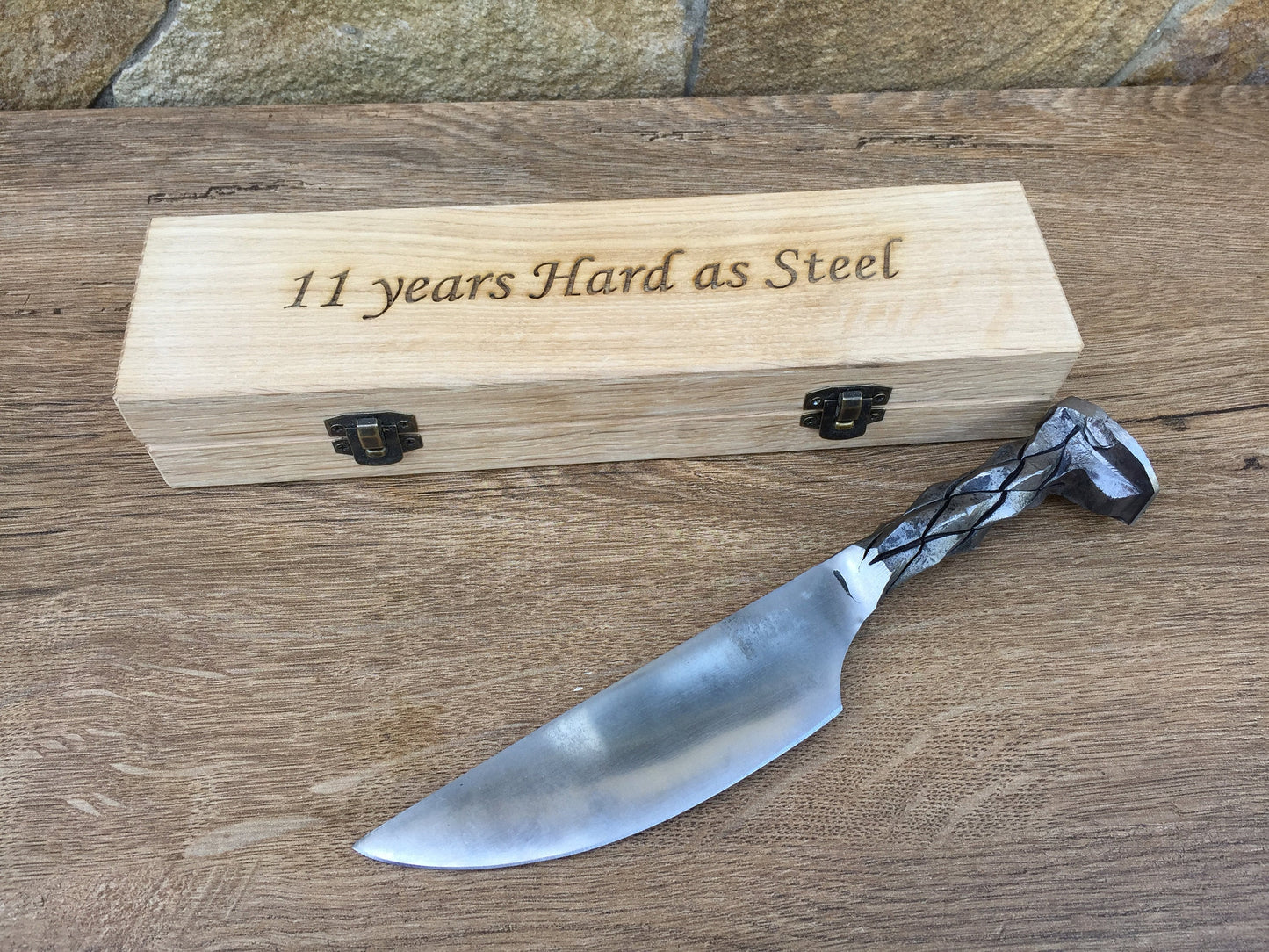 Steel gifts for him -11th anniversary, steel gifts, steel anniversary gifts, railroad spike knife, steel art,steel anniversary gifts for men