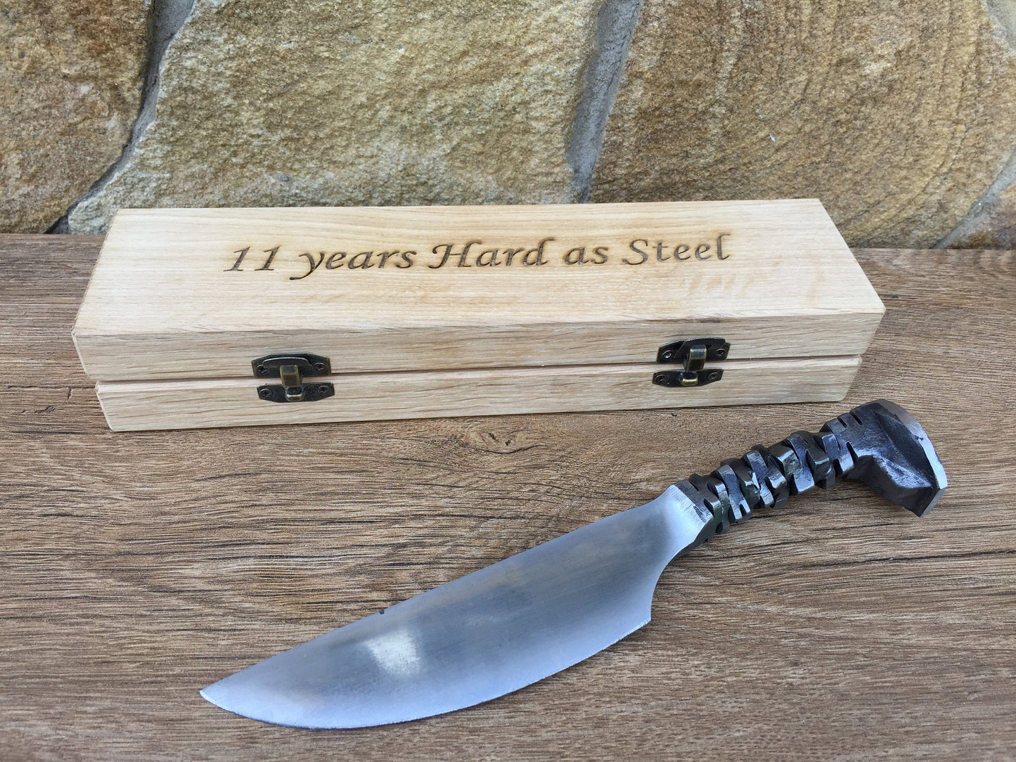 11 year anniversary gifts for men, railroad spike knife, steel gifts anniversary, eleventh anniversary, 11 year anniversary, steel engraving