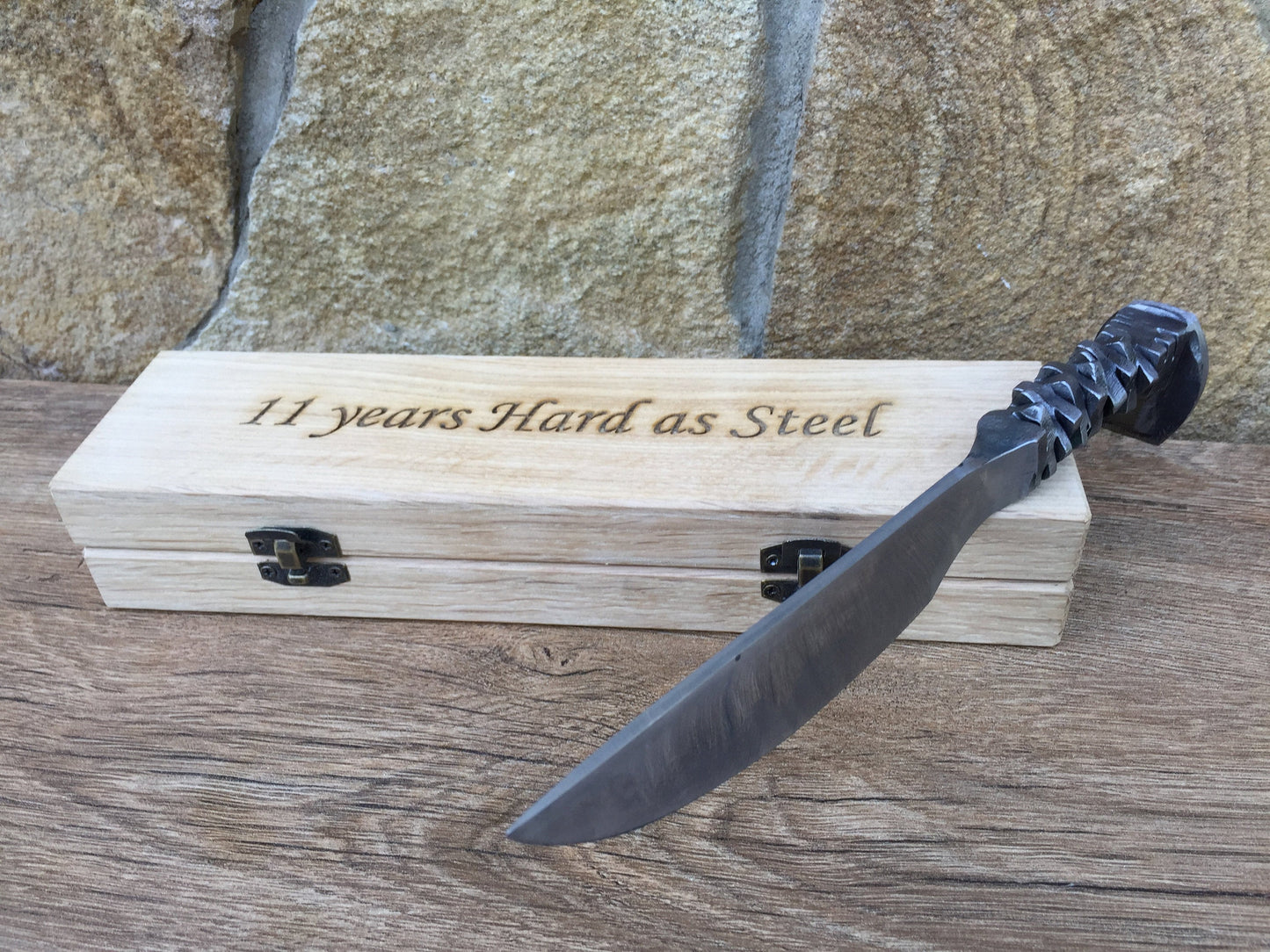 11 year anniversary gifts for men, railroad spike knife, steel gifts anniversary, eleventh anniversary, 11 year anniversary, steel engraving