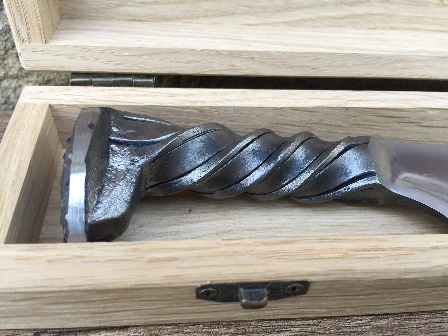 Steel gifts for him -11th anniversary, engraved steel gift, railroad spike knife, 11th anniversary gift for him, steel jewelry, steel gifts