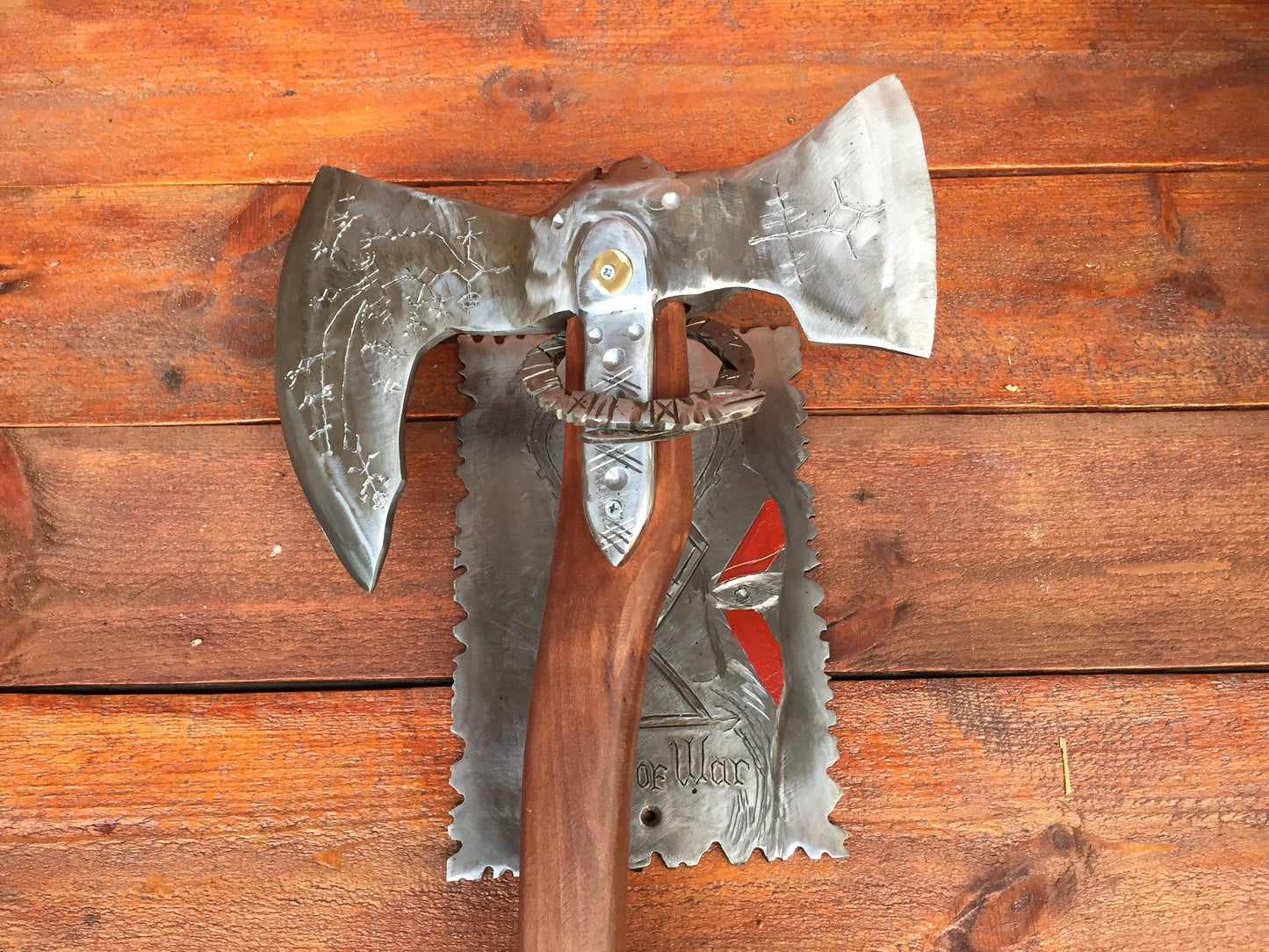 Axe holder, axe stand, Leviathan axe, God of War axe, Kratos axe, cosplay, viking axe, mens gifts, medieval axe, tomahawk, God of War decor