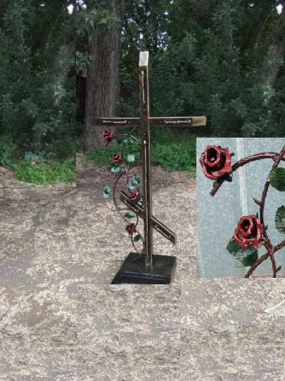 Cross for grave, grave marker, funeral, remembrance gift, memory cross, in memory gift, memorial gift, grieving gift, memorials, cemetery