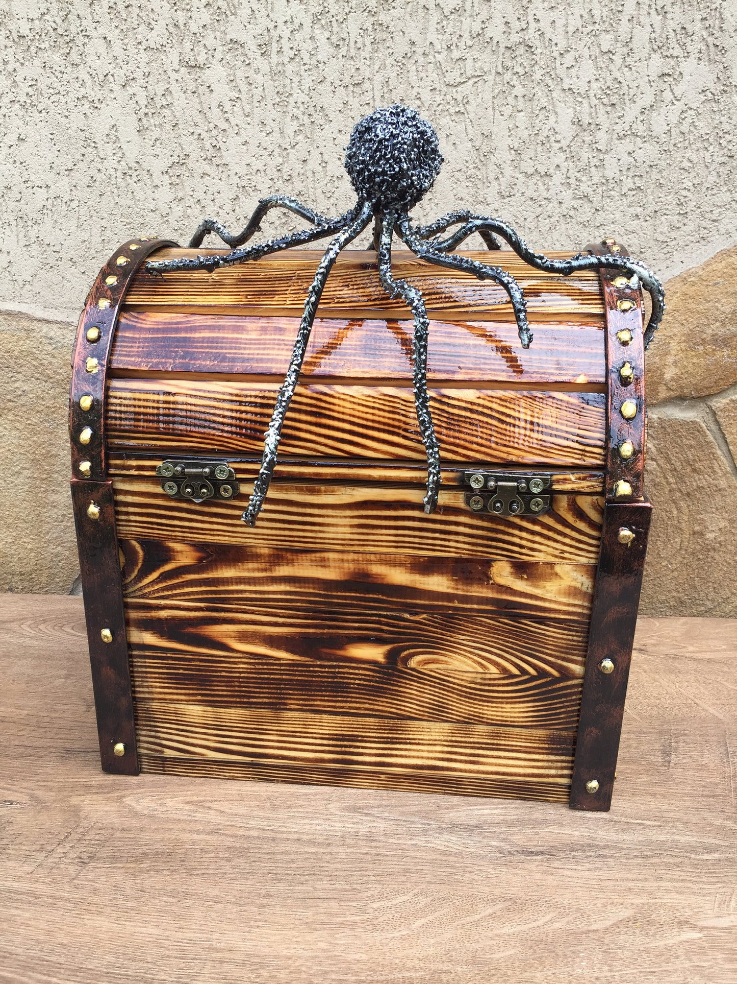 box for gift, box for cards, box gift, box gift friend, wooden gift,iron octopus,octopus gift,sea gift, ocean gifts,sailor gifts,octopus art