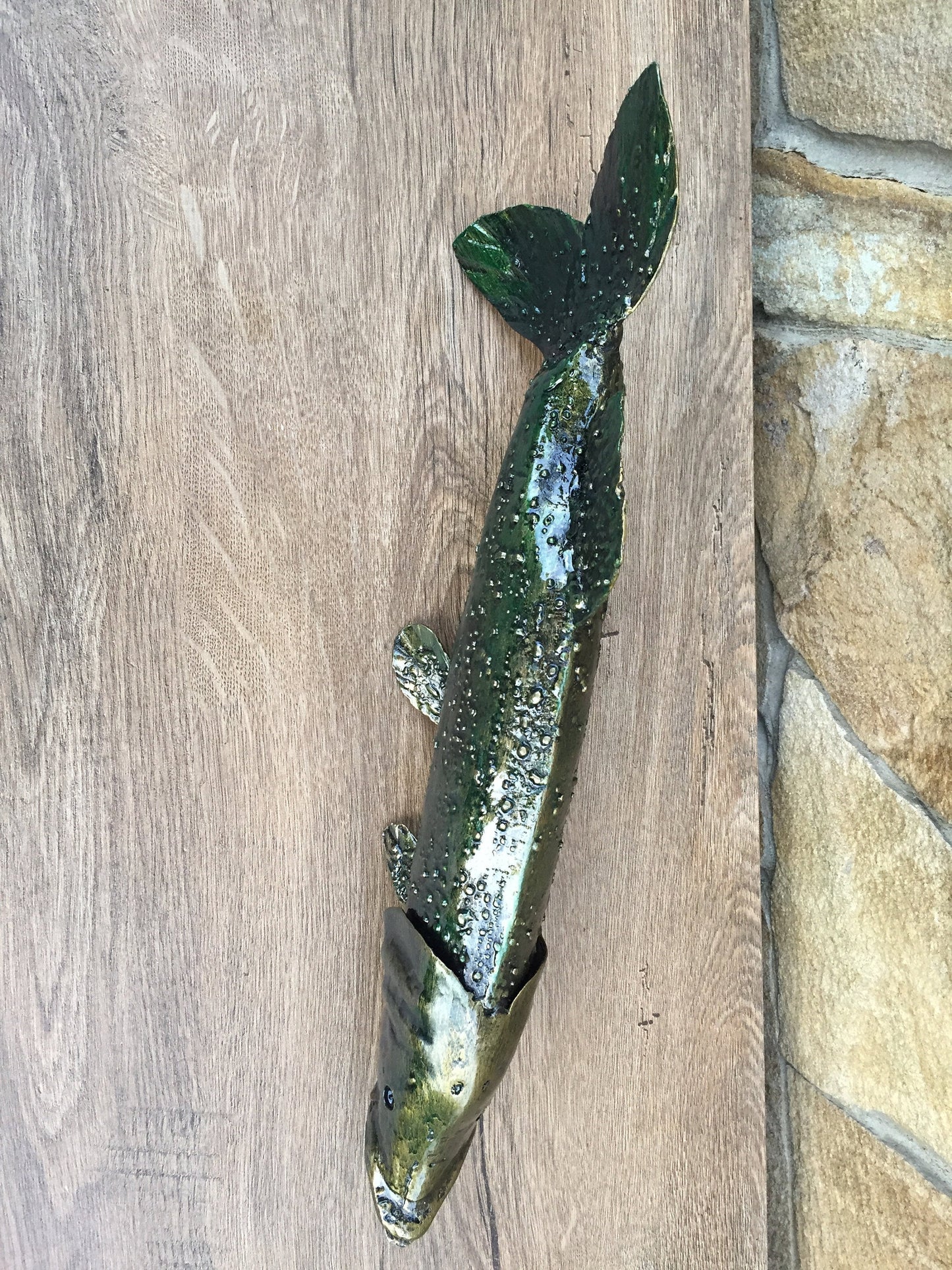 Pike, metal pike, iron pike, pike fishing, pike decal, fish art, fish decor, fish birthday, fish lover gifts, fish charm,fish figurine,fish