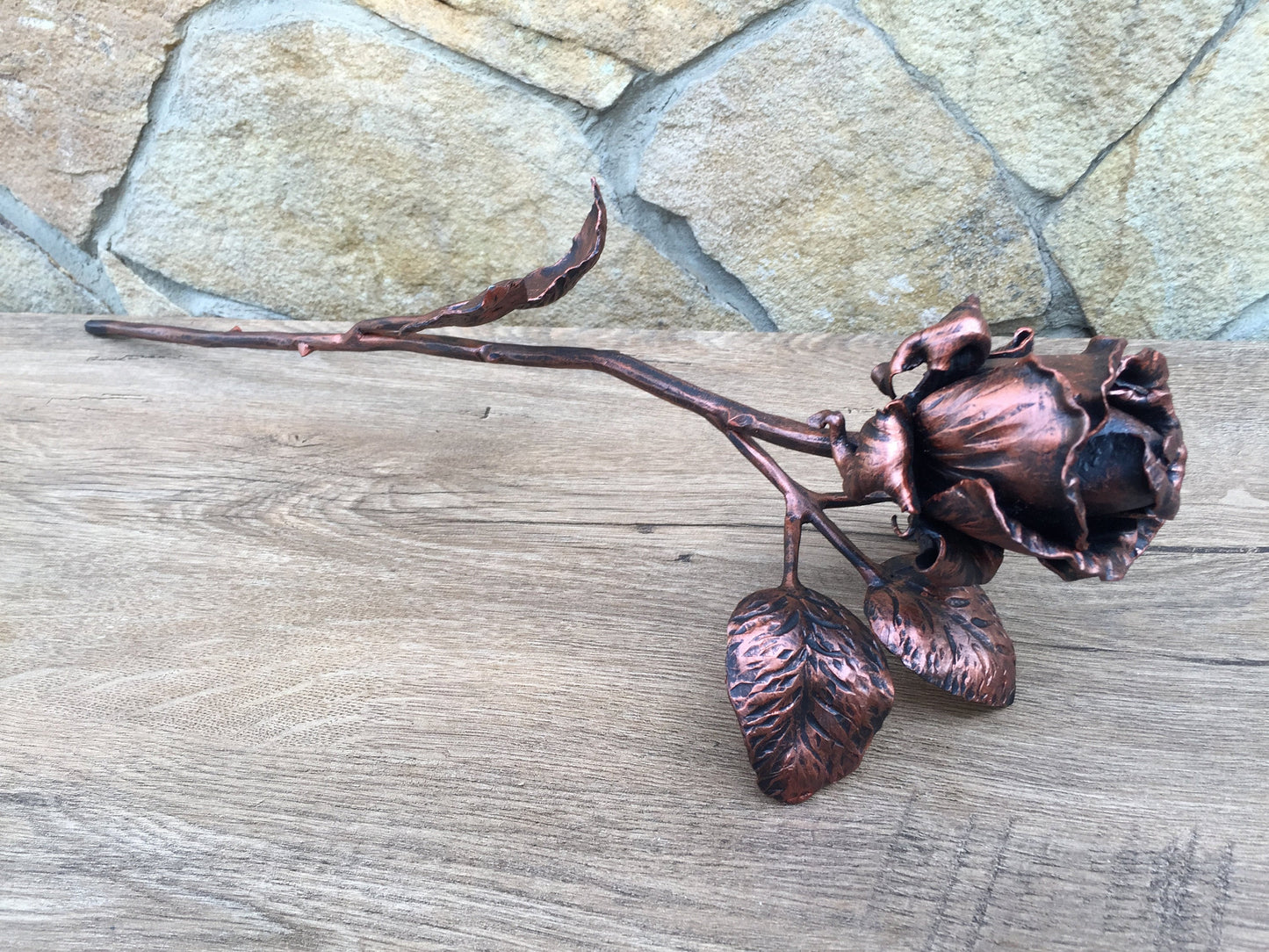 wrought iron rose, anniversary gift, Valentine's day gift, wedding gift, Mother's day gift, birthday gift, metal gift for her,iron gift rose