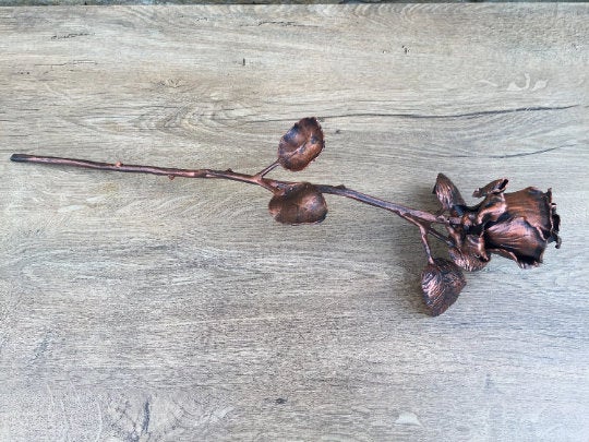 wrought iron rose, anniversary gift, Valentine's day gift, wedding gift, Mother's day gift, birthday gift, metal gift for her,iron gift rose