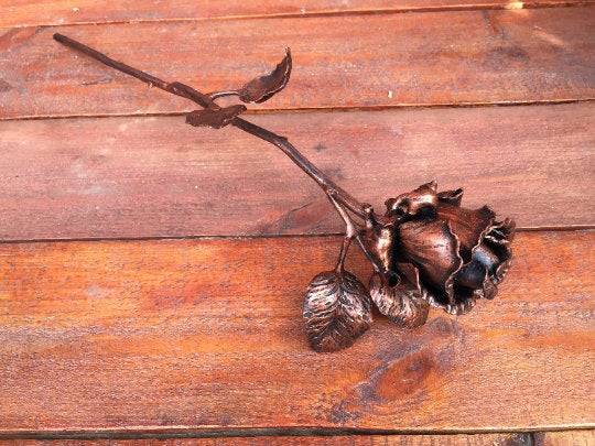 wrought iron rose, anniversary gift, Valentine's day gift, wedding gift, Mother's day gift, birthday gift, metal gift for her,iron gift rose