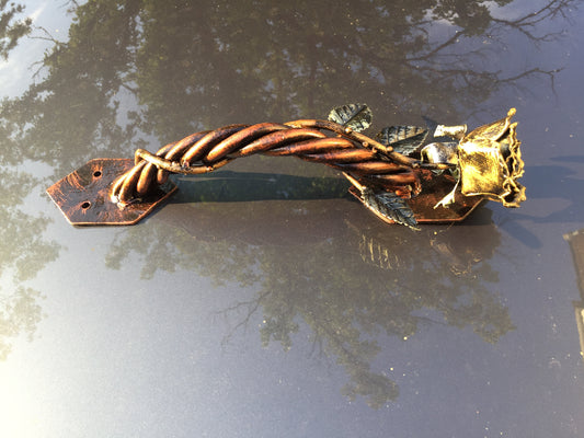 Door handle, floral decor, rose, flower, barn door handle, door pulls handles, door pulls vintage, door pulls, door pull ring, door decor