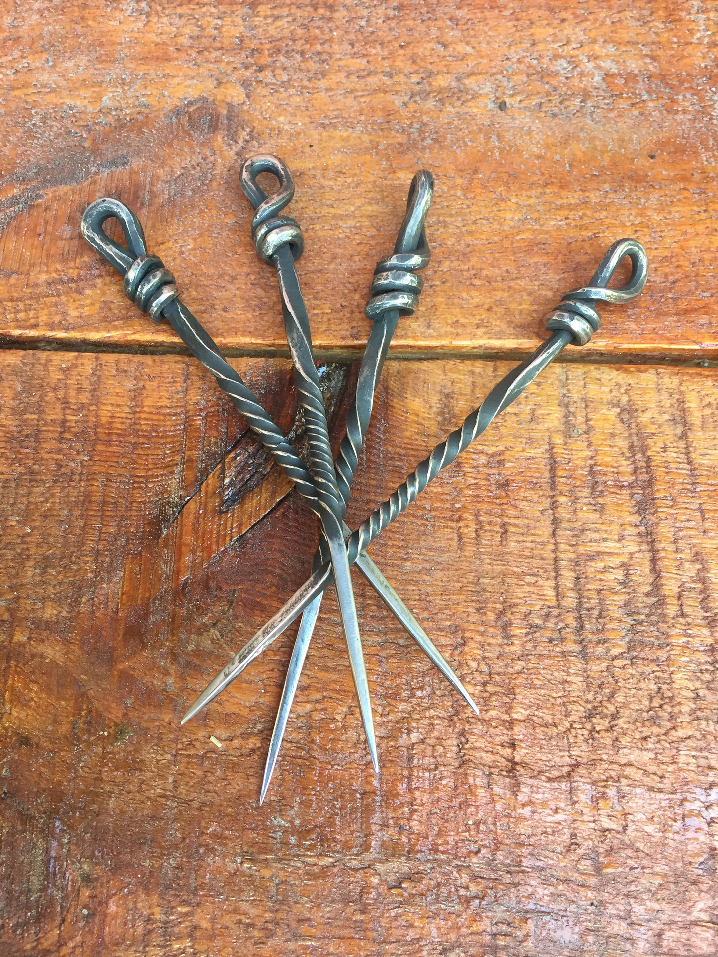 Custom listing: 6 stainless steel skewers with 15" length