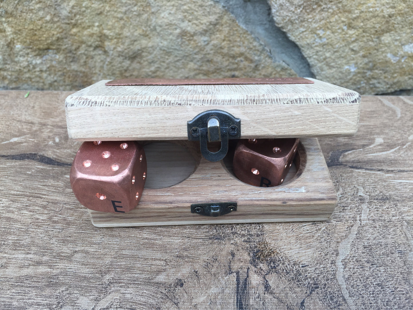 Engraved copper gift, copper gifts, copper dices, engraved dice box, engraved dices, custm dices, copper anniversary gift, 7th anniversary