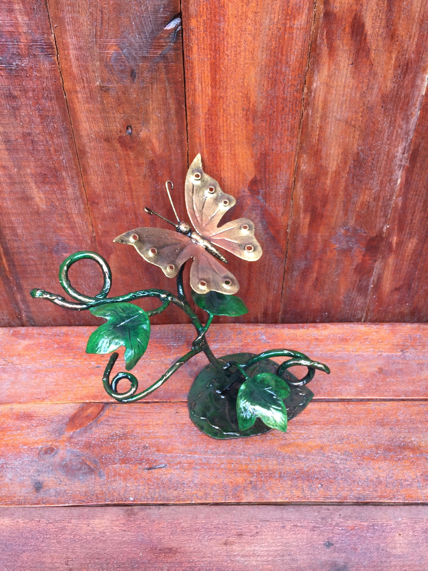 Hand forged butterfly, iron gift, engraved gift, iron anniversary gift, 6th anniversary, personalized gift, butterfly decor, butterfly gift