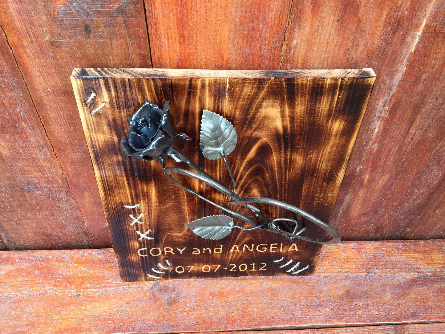 6th anniversary, iron rose, steel rose, metal rose, iron gift, engraved gift, iron anniversary gift, personalized gift, rose decor,rose gift