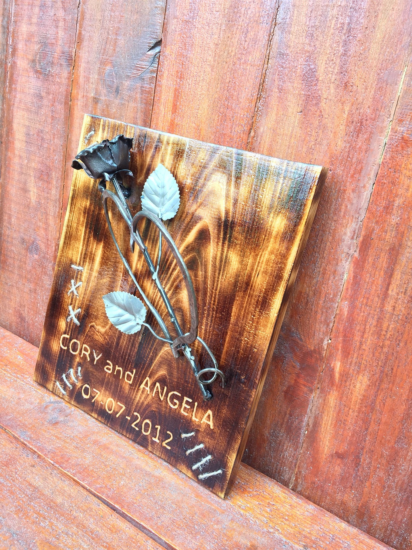 6th anniversary, iron rose, steel rose, metal rose, iron gift, engraved gift, iron anniversary gift, personalized gift, rose decor,rose gift