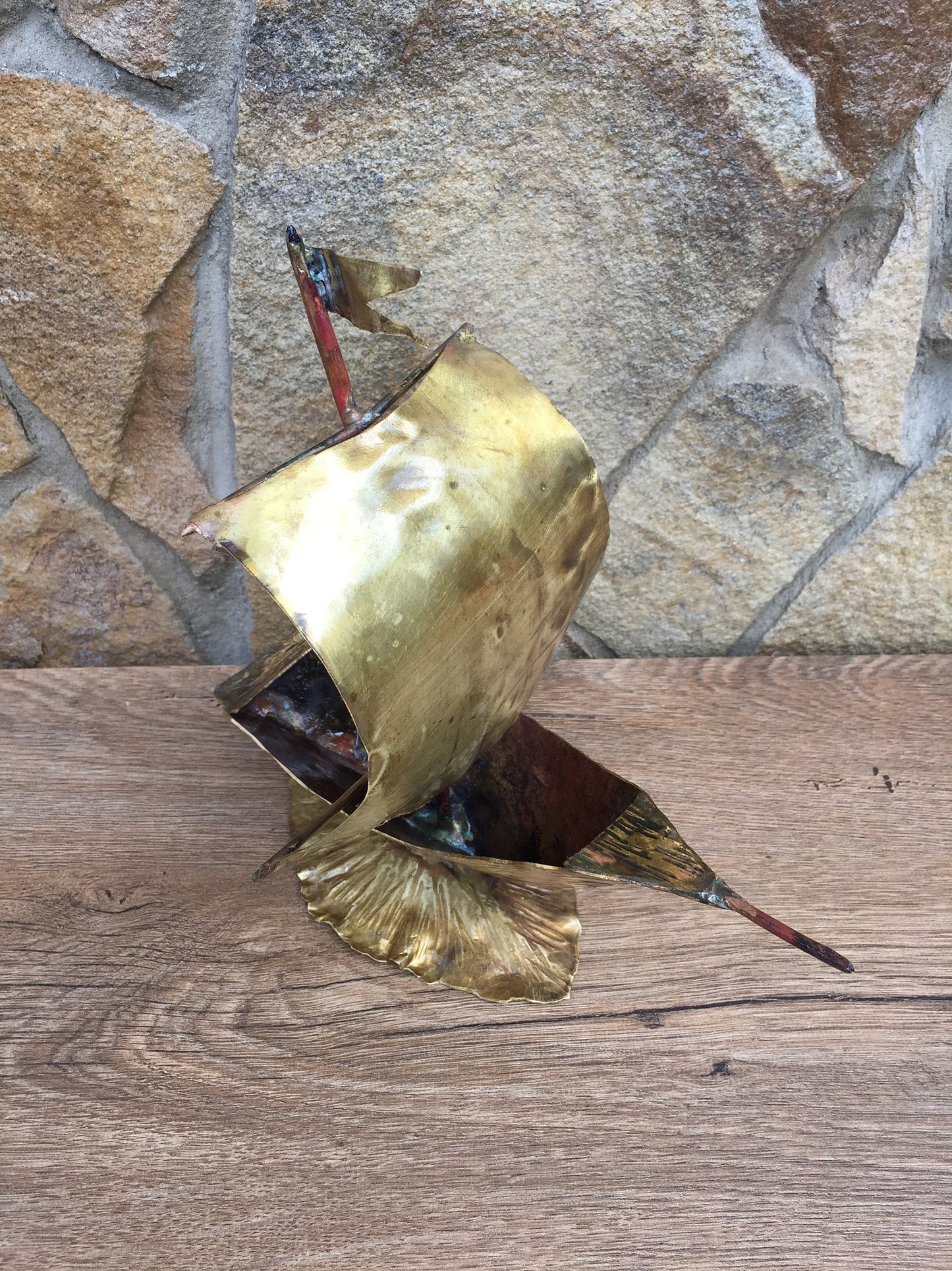 Bronze ship, bronze gift, wedding gifts, 8th anniversary gift, brides gift, bronze anniversary gift, bridesmaid gift, bronze gift for him