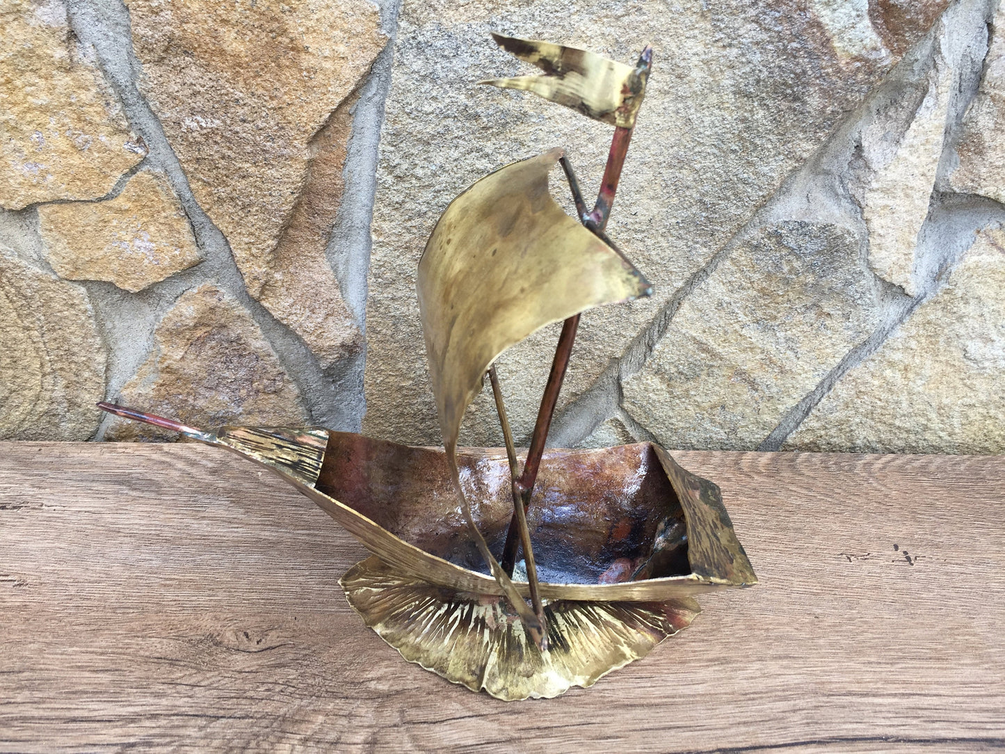 Bronze ship, bronze gift, wedding gifts, 8th anniversary gift, brides gift, bronze anniversary gift, bridesmaid gift, bronze gift for him