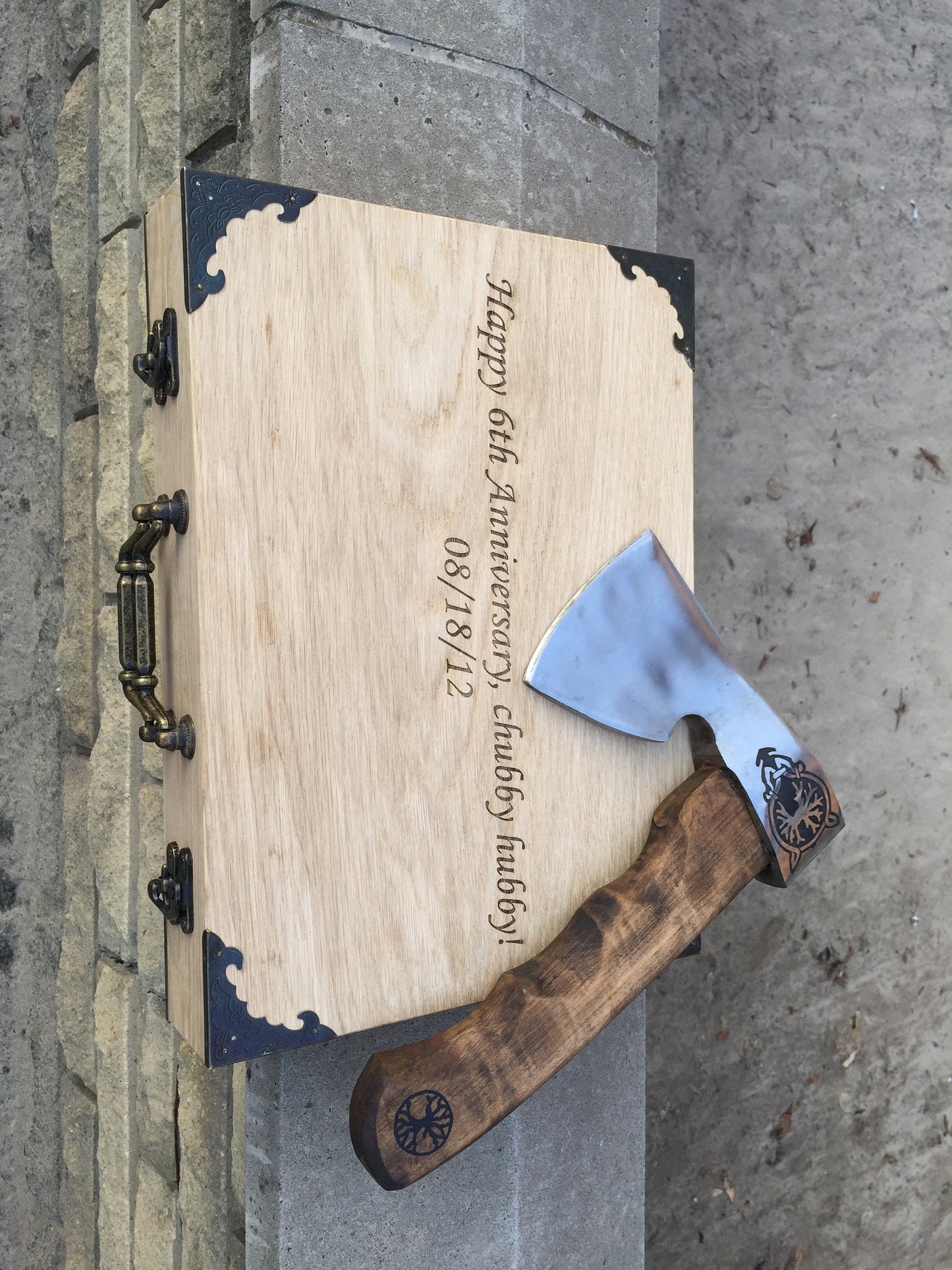 6th anniversary gift for him, iron gift for him, 11th anniversary gift for him, viking axe, tree of life, axe, mens gifts, gifts for men,axe