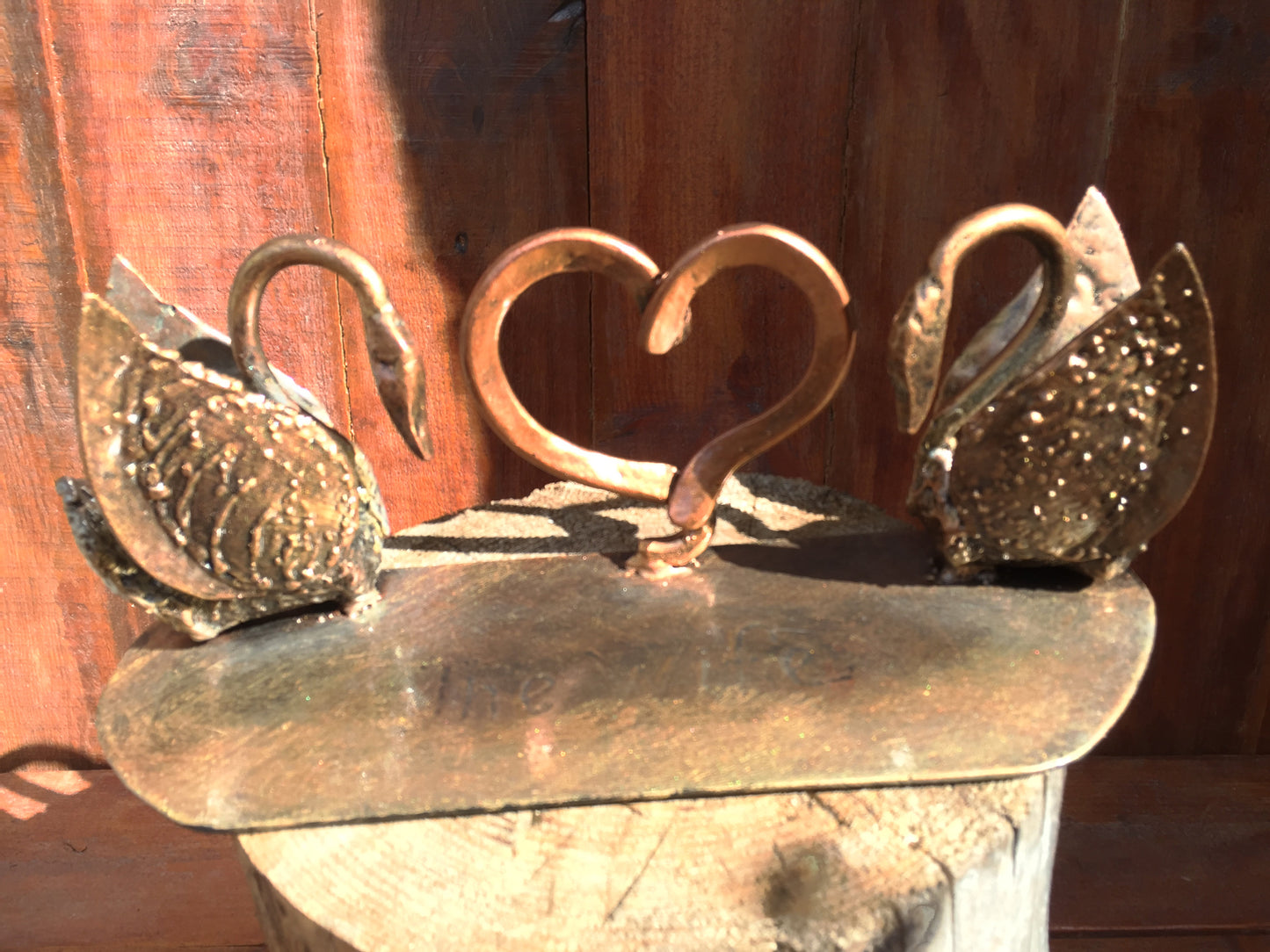 Iron swans, 6th anniversary gift, 6 year anniversary, iron anniversary, anniversary gift, iron gifts, love sign, viking axe, steampunk