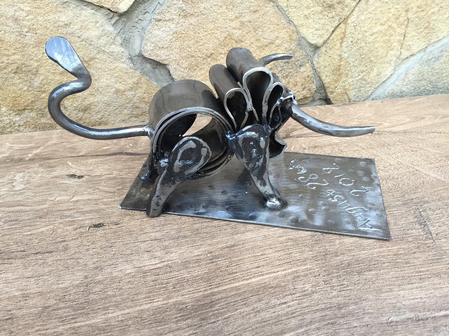 11th anniversary gift, steel anniversary gift for him, 11 year anniversary, steel scroll, partner, for him, for her, favours,love,steel bull