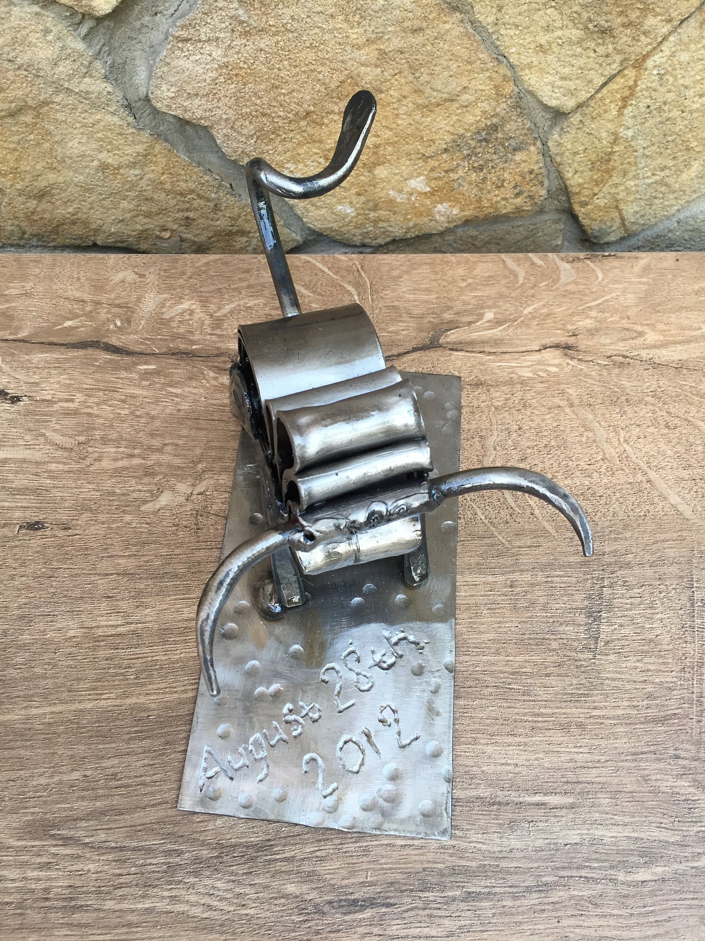 11th anniversary gift, steel anniversary gift for him, 11 year anniversary, steel scroll, partner, for him, for her, favours,love,steel bull