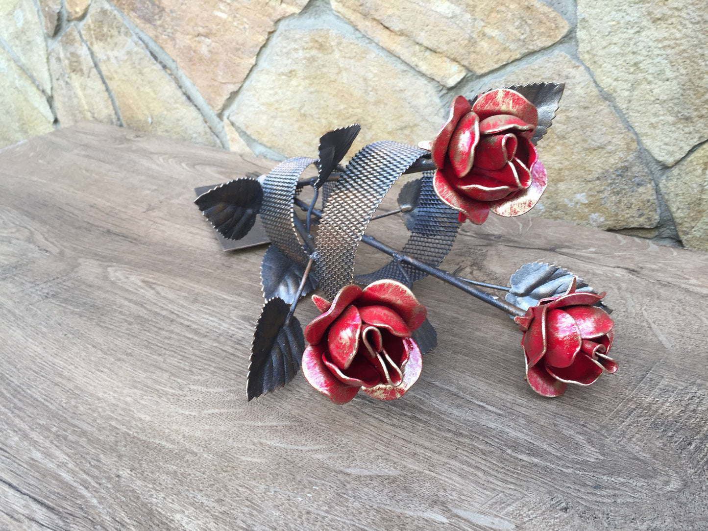 Metal rose, 6th anniversary gift, iron anniversary, hand forged rose, metal artwork, iron rose, metal roses, forged rose, iron gift for her