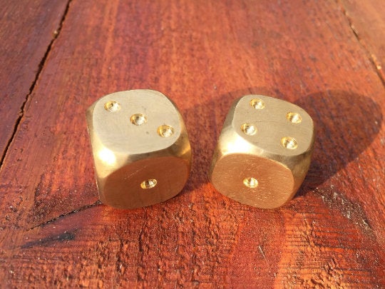 8th anniversary, bronze anniversary, 8 year anniversary, bronze gift, bronze dices, 8 year gift, tabletop game, board game, dice set, dices