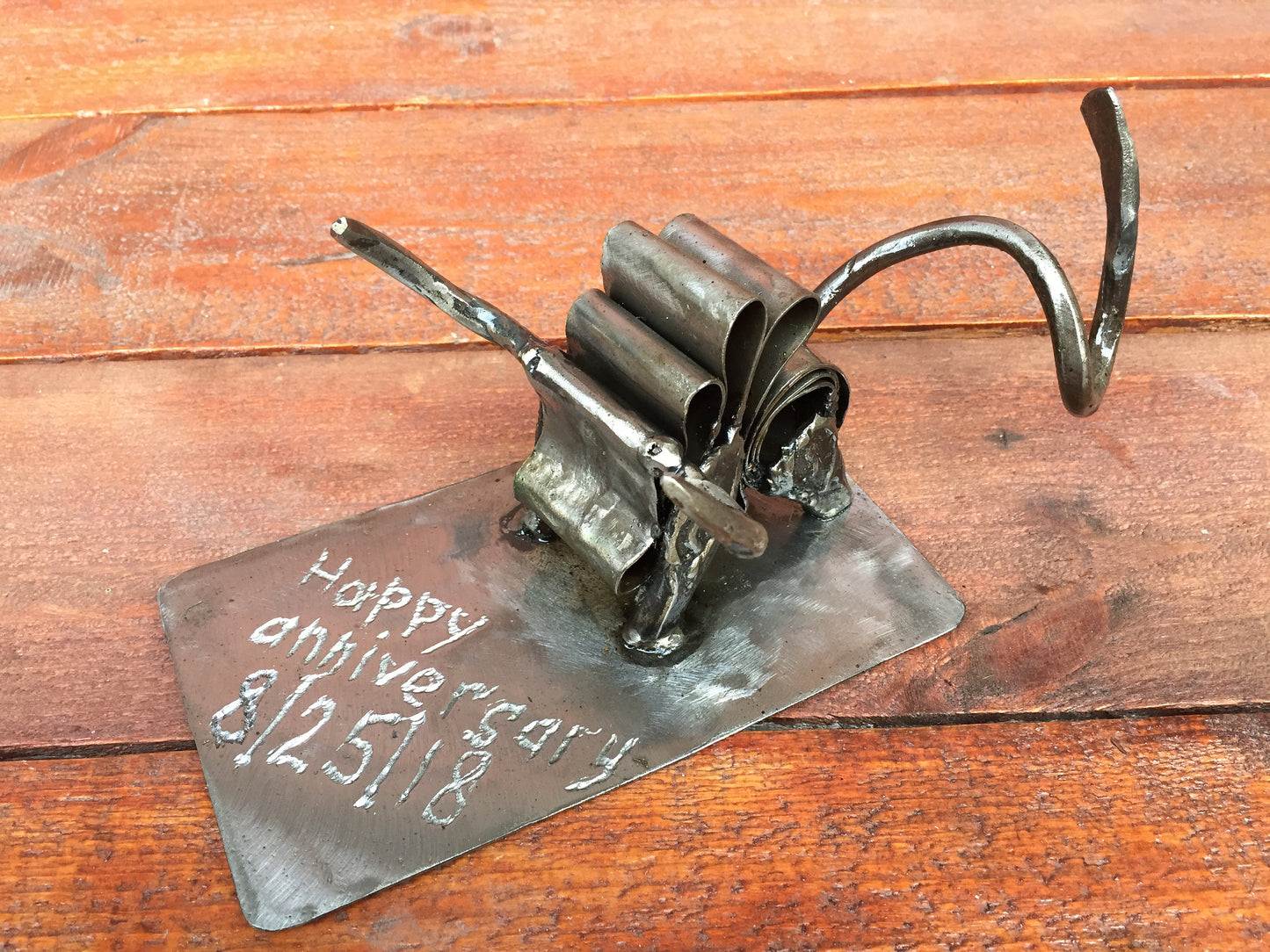 11th anniversary gift, steel anniversary gift for him, 11 year anniversary, steel scroll, partner, for him, for her, favours,love,steel bull