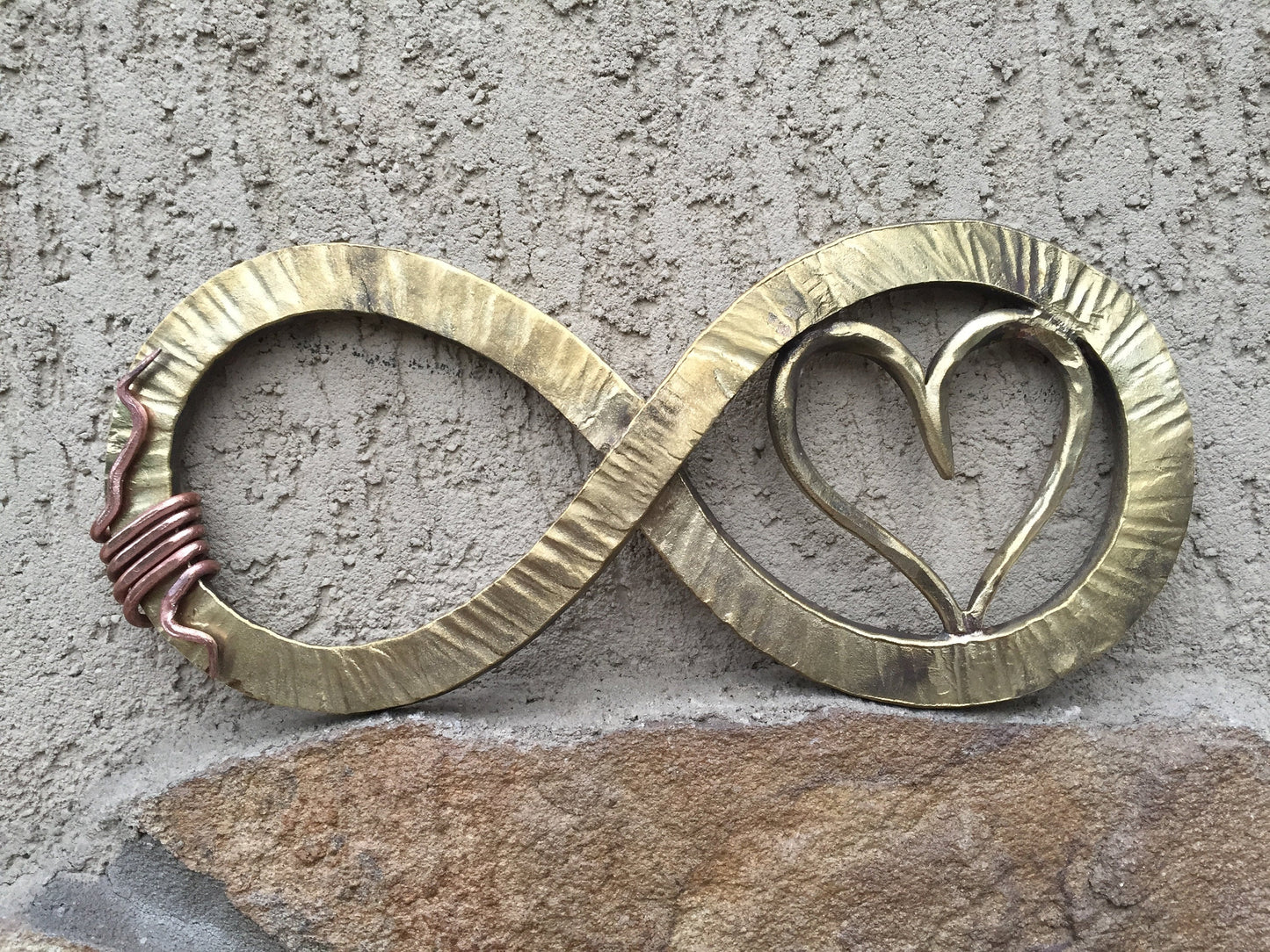 Bronze anniversary gift, 19th anniversary, bronze infinity sign, bronze snail, infinity sign, snail,bronze gift for wife,bronze gift for her