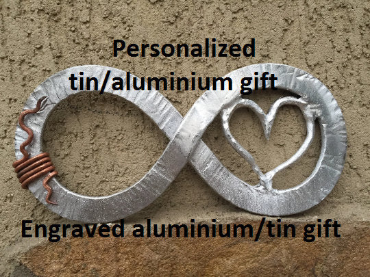 10th anniversary, 10 year anniversary, tin anniversary, 10 years together, anniversary gift,10th wedding anniversary,aluminium gift,tin gift