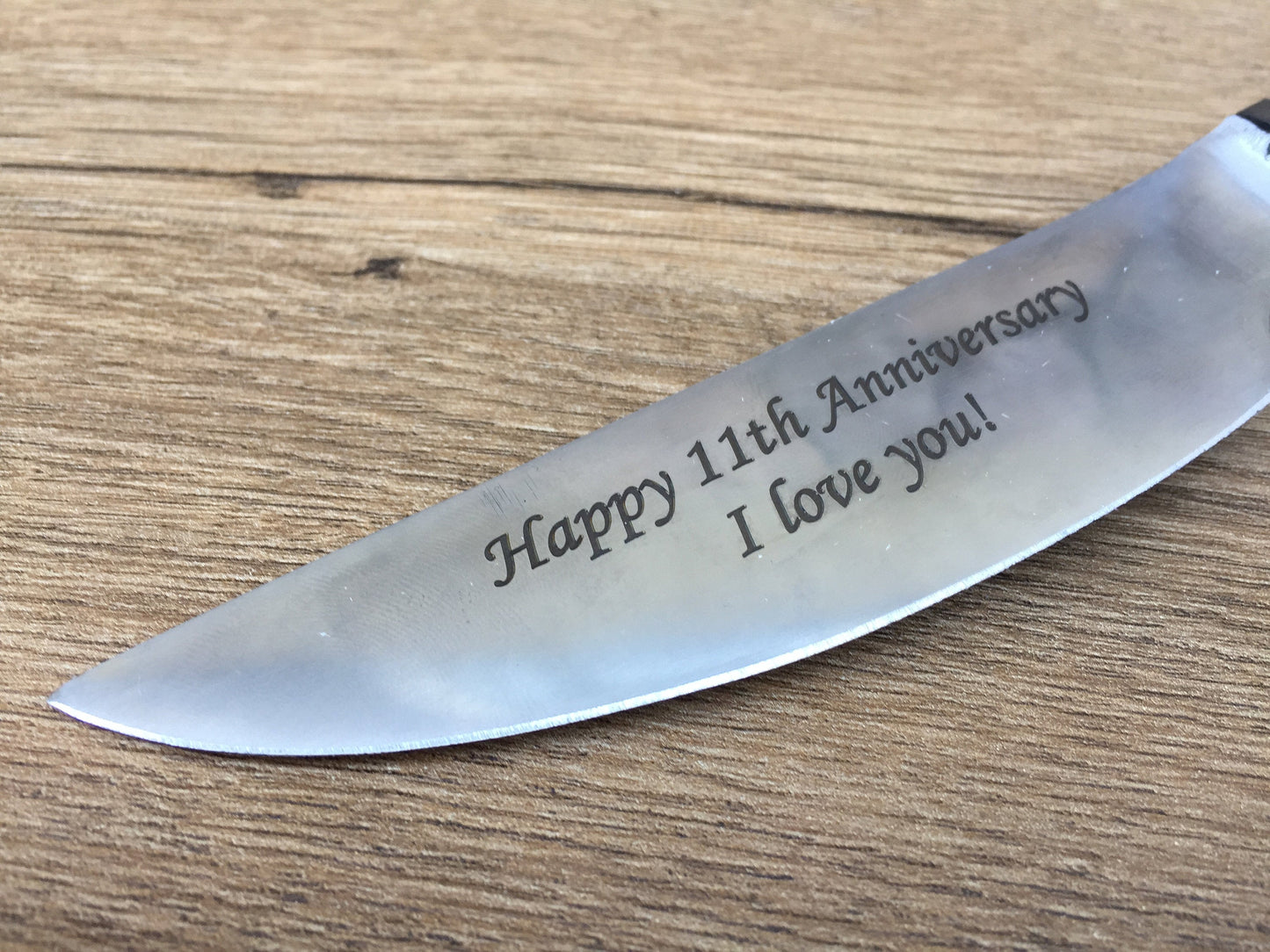 Steel gifts for him -11th anniversary, engraved steel gift, railroad spike knife, 11th anniversary gift for him, steel jewelry, steel gifts
