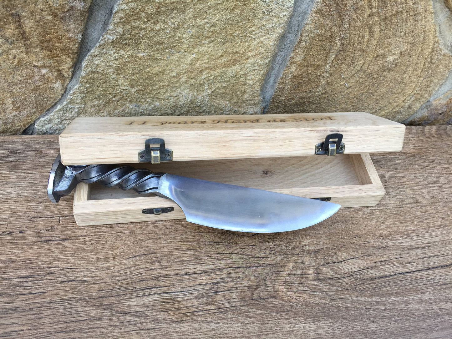 Steel gifts for him -11th anniversary, engraved steel gift, railroad spike knife, 11th anniversary gift for him, steel jewelry, steel gifts