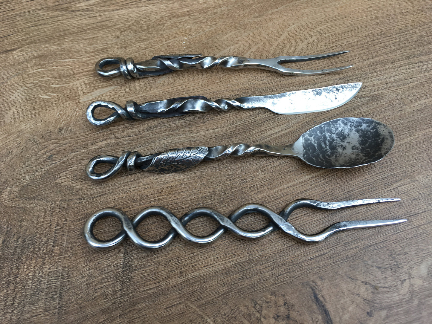 Stainless steel cutlery set, knife, spoon, fork, BBQ gift, stainless steel gifts, grill tools, flatware, dining set, medieval cutlery, forks