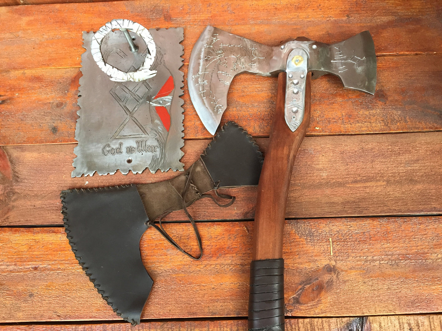 Axe holder, axe stand, Leviathan axe, God of War axe, Kratos axe, cosplay, viking axe, mens gifts, medieval axe, tomahawk, God of War decor