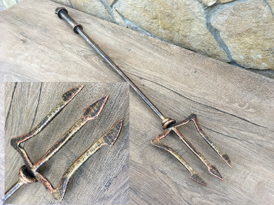 Trident, trident of Poseidon, trident charm, Poseidon, trident prop, trident of Neptune, axe, cosplay, mermaid, Neptune,trident decor,hammer