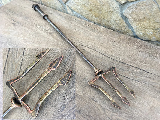 Trident, trident of Poseidon, trident charm, Poseidon, trident prop, trident of Neptune, axe, cosplay, mermaid, Neptune,trident decor,hammer