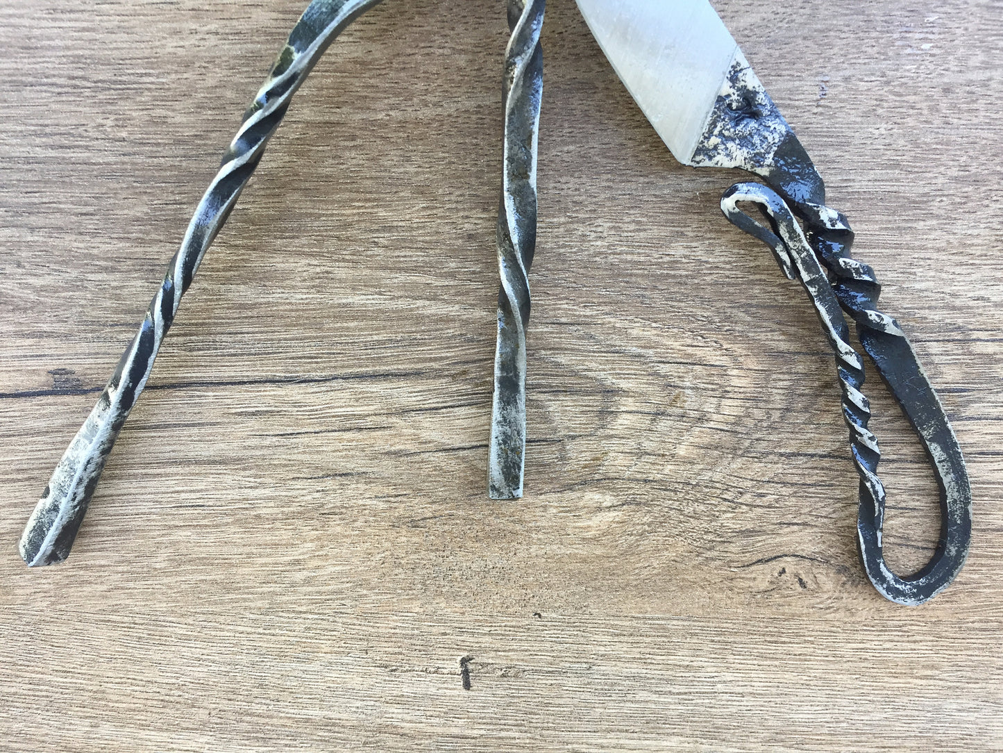 Medieval cutlery, knife, spoon, skewer, middle ages cutlery, camp equipment, grill tools, forged flatware, dining set, viking, fork, kitchen