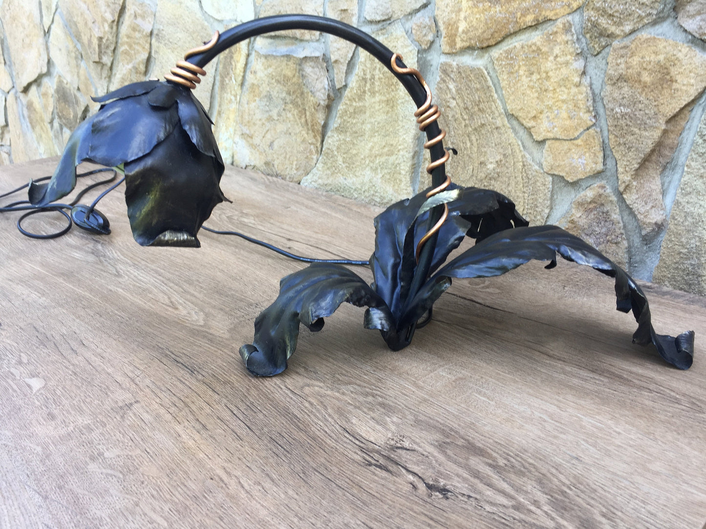 Hand forged lantern, wall lamp, table lamp, chandelier, night lamp, anniversary gift, iron gifts, lighting, light fixture, iron gift for her