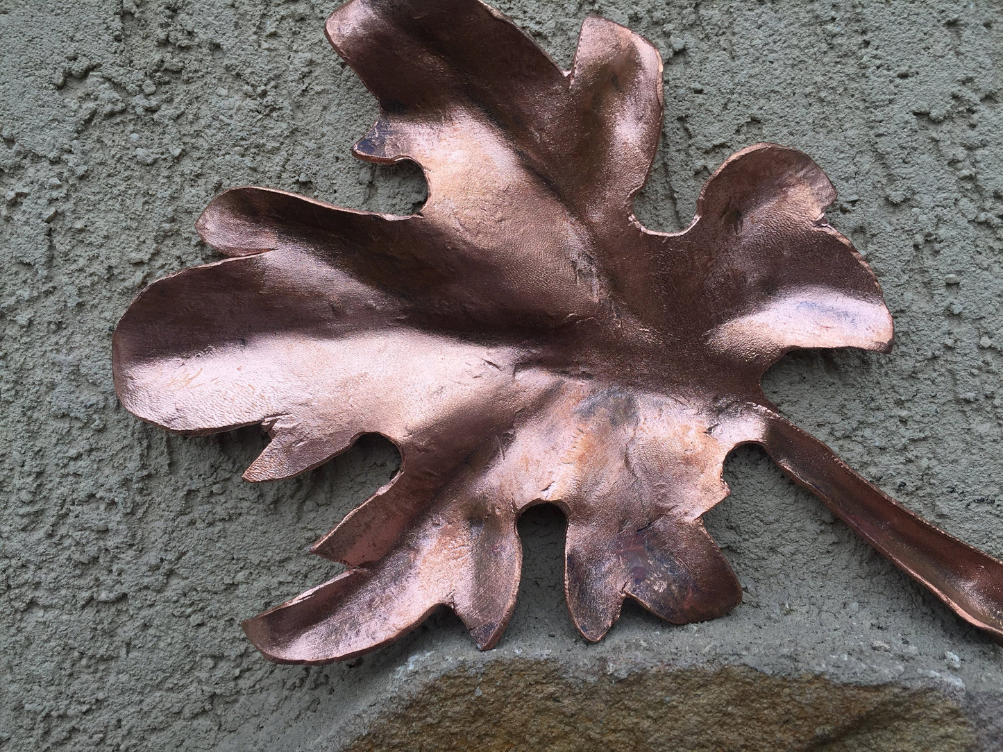 Copper maple leaf, copper anniversary gift, 7 year anniversary, copper gift, copper leaf, copper decor, 7th anniversary, copper art, leaf