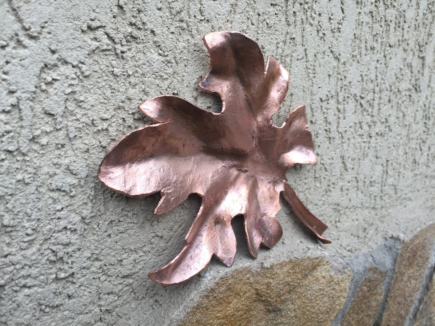 Copper maple leaf, copper anniversary gift, 7 year anniversary, copper gift, copper leaf, copper decor, 7th anniversary, copper art, leaf