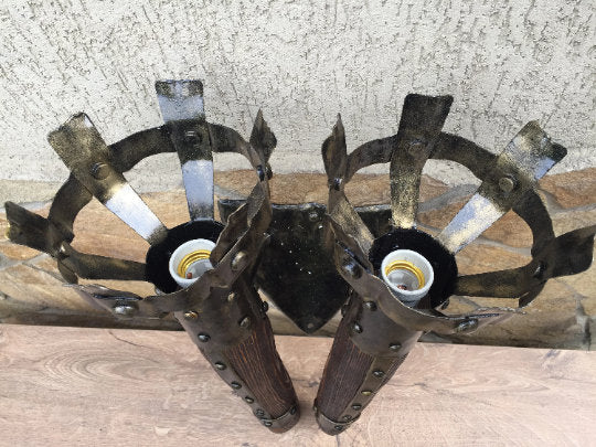 Wall sconce, castle lantern, medieval camp, castle wall decor, castle lamp, torch, castle party,medieval lamp, LARP,castle wall decor,viking