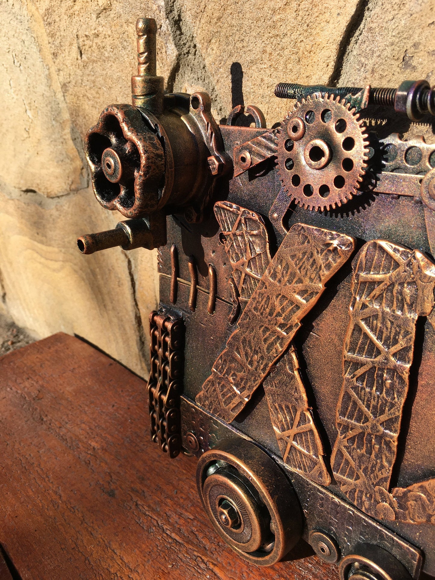 Steampunk plaque, steampunk plate, steampunk sign, house number plaque, house number sign, lettering, house numbers, metal numbers, sign