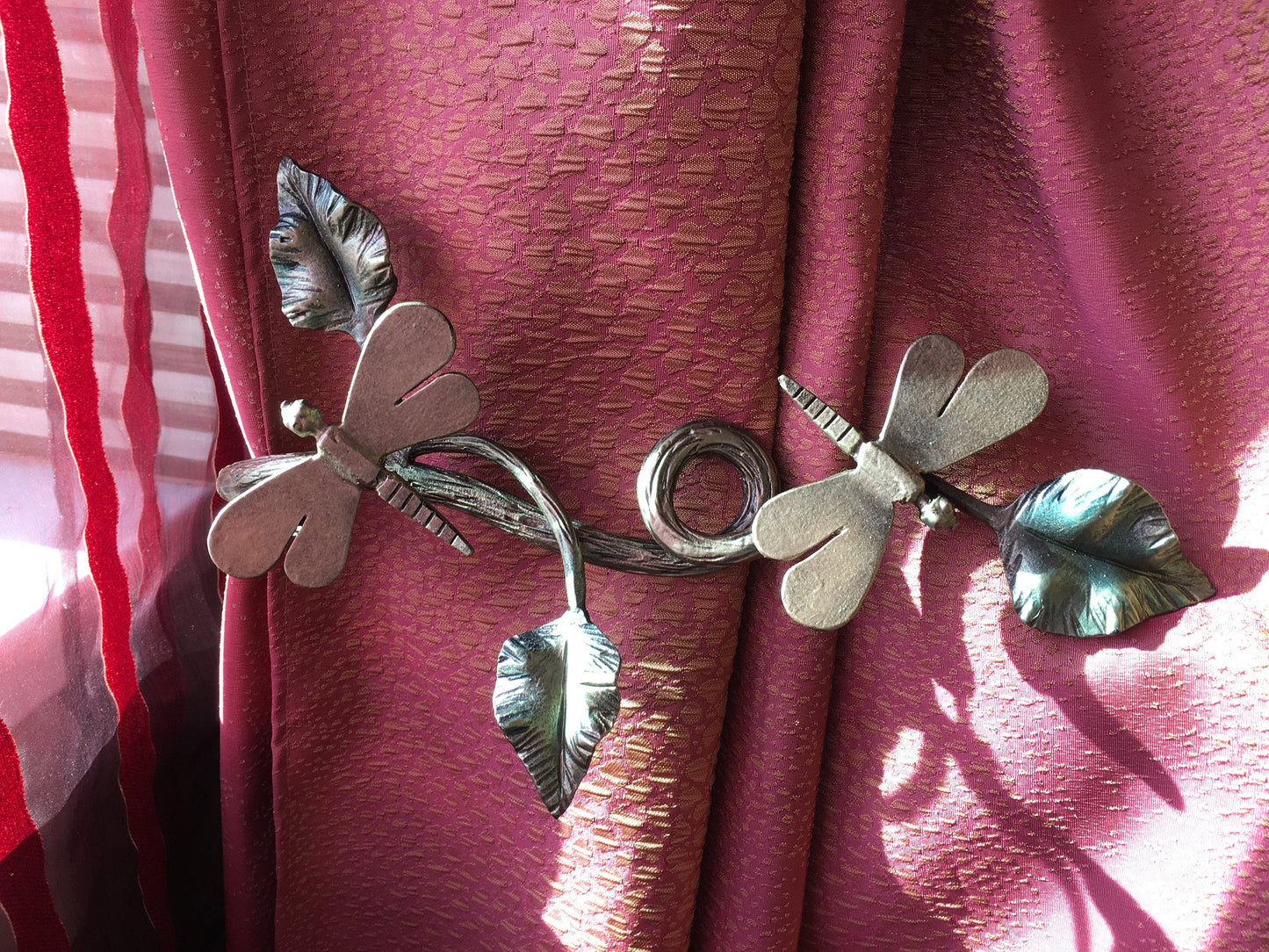 Curtain tiebacks, curtain tie backs, curtain tie back, curtain drape, curtain holdback, curtain holdback metal, wall decor, curtain tieback